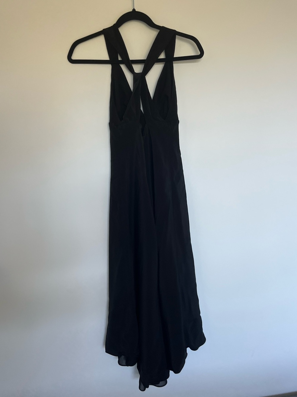 J. Crew Black Cross-Back Maxi Dress